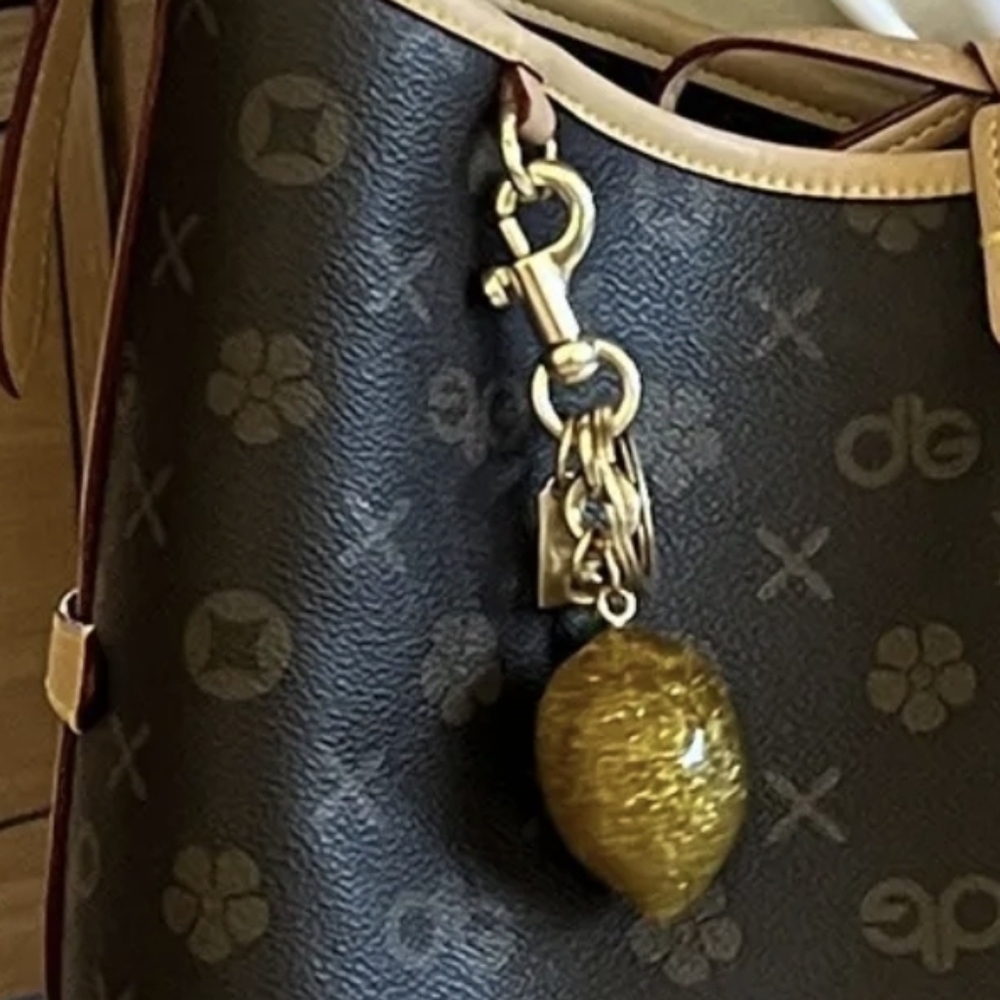 Lemon Bag Charm/ Keychain NEW - Picture 4 of 14
